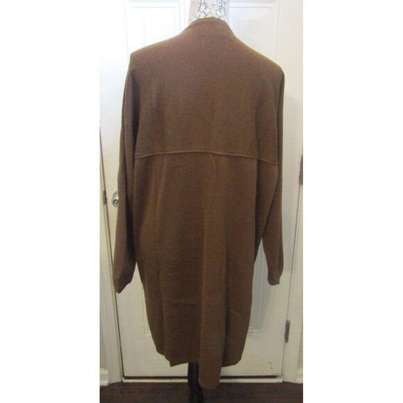 Vintage Agatha Brown Duster Italian Wool Brown Cardigan Sweater Size L - Picture 5 of 7